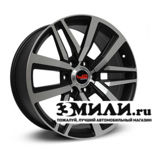 Диск 7.5x17 6x139.70 ET25 D106.10 Legeartis Concept TY533 Черный матовый с полированной лицевой поверхностью