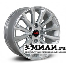 Диск 7.5x17 6x139.70 ET25 D106.30 Legeartis Concept TY555 Серебристый с полированной лицевой поверхностью
