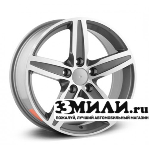 Диск 8.0x17 5x1200 ET30 D72.60 Legeartis Optima B142 Антрацитовый с полированной лицевой поверхностью