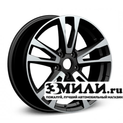 Диск 7.5x17 5x1080 ET53 D63.30 Legeartis Optima FD169 Черный с полированной лицевой поверхностью