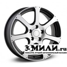 Диск 6.5x17 5x114.30 ET50 D64.10 Legeartis Optima H23 Черный матовый с полированной лицевой поверхностью