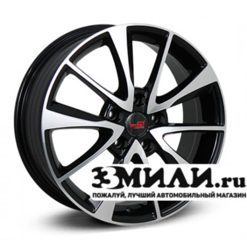 Диск 7.0x17 5x114.30 ET47 D67.10 Legeartis Optima Ki269 Черный с полированной лицевой поверхностью