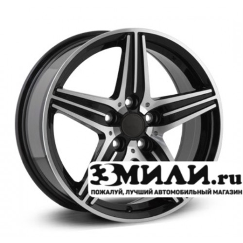 Диск 7.5x17 5x1120 ET47 D66.60 Legeartis Optima MB121 Черный с полированной лицевой поверхностью