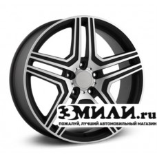 Диск 7.5x17 5x1120 ET47 D66.60 Legeartis Optima MB67 Черный матовый с полированной лицевой поверхностью