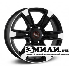 Диск 7.5x17 6x139.70 ET38 D67.10 Legeartis Optima Mi123 Черный матовый с полированной лицевой поверхностью