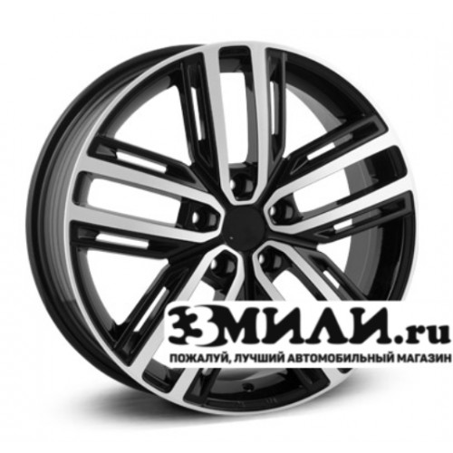Диск 7.0x18 5x114.30 ET38 D67.10 Legeartis Optima Mi144 Черный с полированной лицевой поверхностью