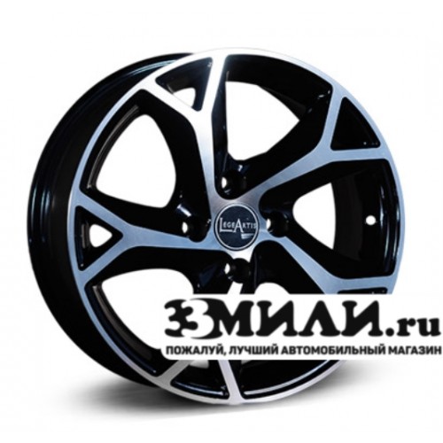 Диск 6.5x16 5x114.30 ET38 D67.10 Legeartis Optima Mi59 Черный с полированной лицевой поверхностью