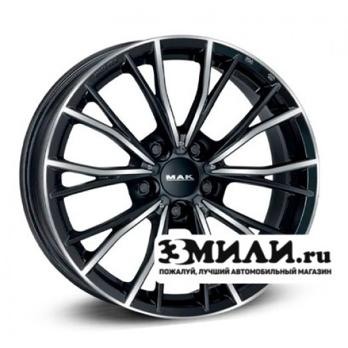 Диск x x112 ET30 D66.6 MAK Mark Черный с полированной лицевой поверхностью