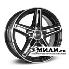 Диск x x98 ET35 D58.6 Megami MGM-14 Черный с полированной лицевой поверхностью