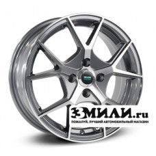 Диск x x100 ET50 D60.1 Megami MGM-18 Антрацитовый с полированной лицевой поверхностью