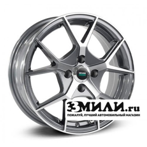 Диск x x100 ET50 D60.1 Megami MGM-18 Антрацитовый с полированной лицевой поверхностью
