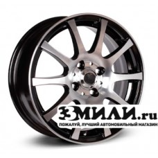 Диск 6.0x15 4x980 ET35 D58.60 Megami MGM-2 Черный с полированной лицевой поверхностью