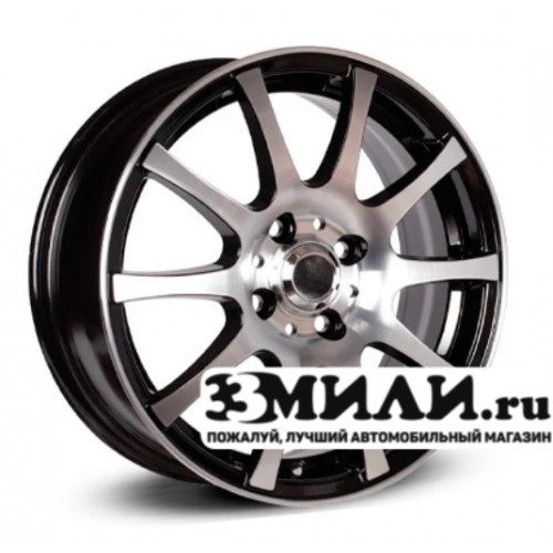Диск 6.0x15 4x980 ET35 D58.60 Megami MGM-2 Черный с полированной лицевой поверхностью