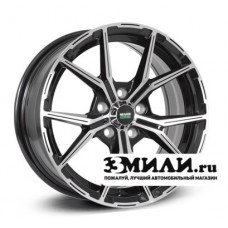 Диск x x100 ET36 D60.1 Megami MGM-22 Черный с полированной лицевой поверхностью