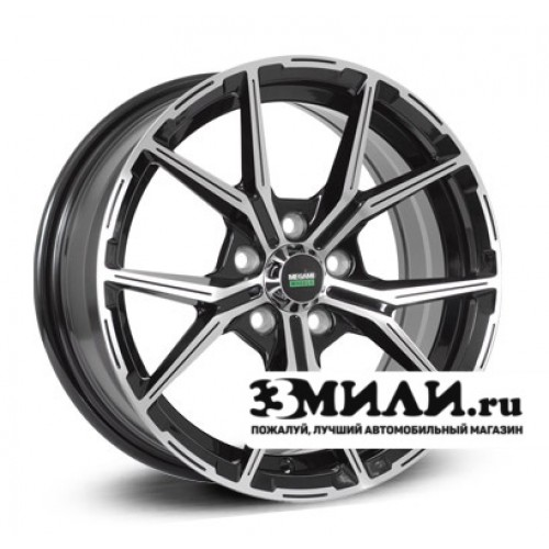 Диск x x100 ET36 D60.1 Megami MGM-22 Черный с полированной лицевой поверхностью