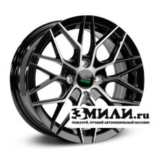 Диск x x98 ET35 D58.6 Megami MGM-27 Черный с полированной лицевой поверхностью