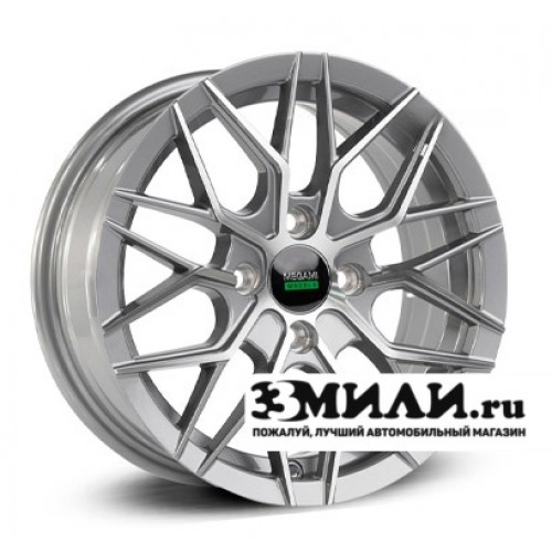 Диск x x98 ET35 D58.6 Megami MGM-27 Антрацитовый с полированной лицевой поверхностью