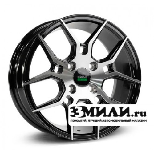 Диск x x98 ET35 D58.6 Megami MGM-29 Черный с полированной лицевой поверхностью