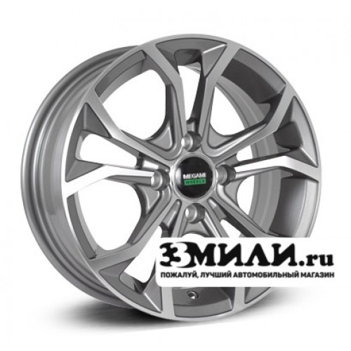 Диск x x100 ET38 D57.1 Megami MGM-33 Антрацитовый с полированной лицевой поверхностью
