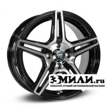 Диск x x98 ET35 D58.6 Megami MGM-38 Черный с полированной лицевой поверхностью
