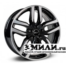 Диск 7.5x18 5x114.30 ET45 D60.10 N2O V2212 Черный с полированной лицевой поверхностью
