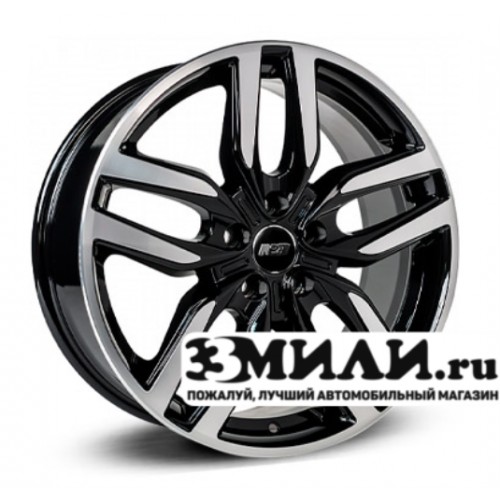 Диск 7.5x18 5x114.30 ET45 D60.10 N2O V2212 Черный с полированной лицевой поверхностью