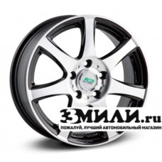 Диск 6.5x15 4x1000 ET45 D73.10 N2O Y283 Черный с полированной лицевой поверхностью