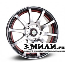 Диск 6.5x15 5x114.30 ET40 D73.10 N2O Y355 Черный с полированной лицевой поверхностью с красной внутренней полкой