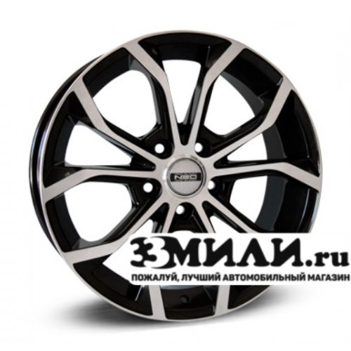Диск 7.5x17 5x1120 ET45 D66.60 NEO 728 Черный с полированной лицевой поверхностью