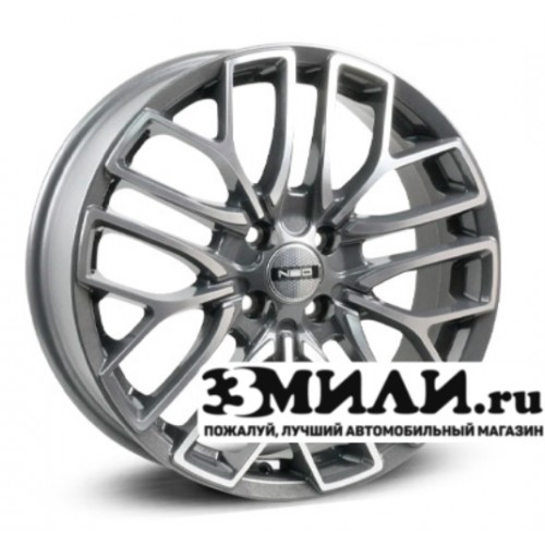Диск 6.5x17 4x1000 ET48 D54.10 NEO 781 Антрацитовый с полированной лицевой поверхностью