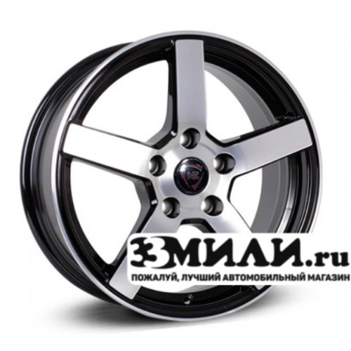 Диск 6.5x16 5x1000 ET35 D57.10 NZ R-02 Черный с полированной лицевой поверхностью