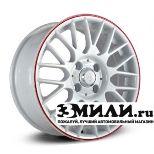 Диск 8.0x18 5x1050 ET42 D56.60 NZ SH668 Белый с красным ободом