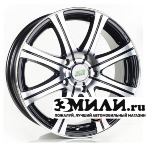 Диск 6.5x16 5x114.30 ET50 D66.10 Nitro Y3163 Черный с полированной лицевой поверхностью