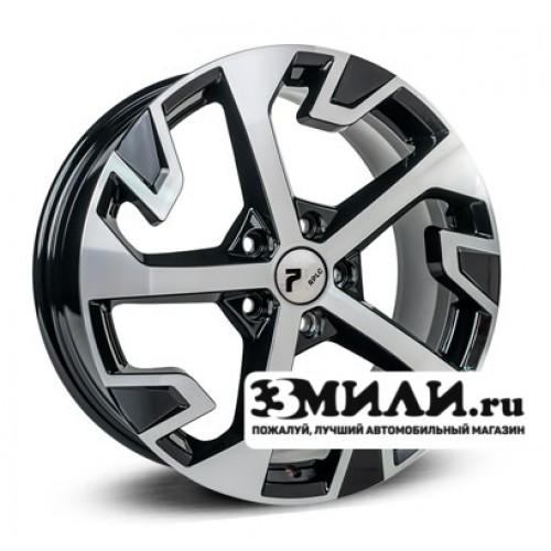Диск 7.5x18 5x1080 ET47 D60.10 RPLC-Wheels Che262 Черный с полированной лицевой поверхностью