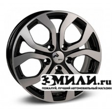 Диск 6.5x16 5x114.30 ET45 D60.10 RPLC-Wheels Li164 Черный с полированной лицевой поверхностью