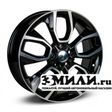 Диск 7.0x18 5x114.30 ET38 D67.10 RPLC-Wheels Mi202 Черный с полированной лицевой поверхностью