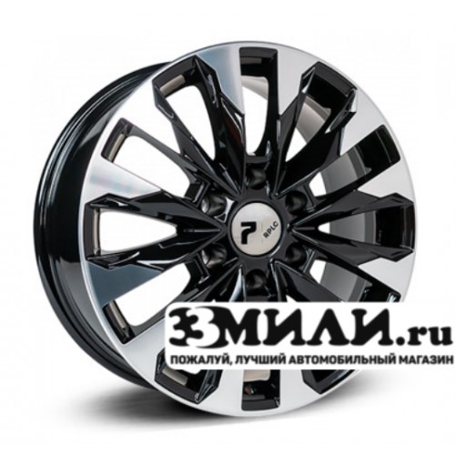 Диск 7.5x18 6x139.70 ET46 D67.10 RPLC-Wheels Mi258 Черный с полированной лицевой поверхностью