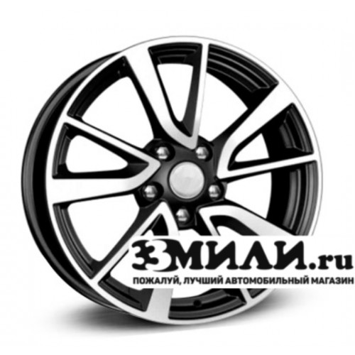 Диск 7.0x17 5x114.30 ET45 D66.10 RPLC-Wheels Ni101 Черный с полированной лицевой поверхностью