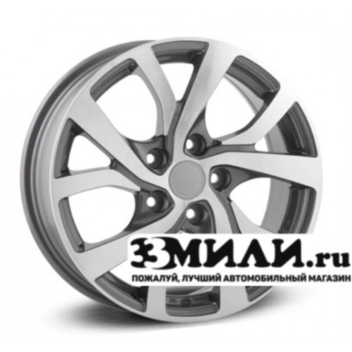 Диск 6.5x16 5x114.30 ET38 D67.10 RPLC Mi32 Антрацитовый с полированной лицевой поверхностью