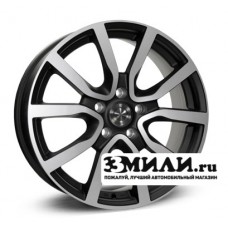 Диск x x112 ET45 D57.1 RPLC VW67 Черный матовый с полированной лицевой поверхностью