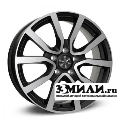 Диск x x112 ET45 D57.1 RPLC VW67 Черный матовый с полированной лицевой поверхностью