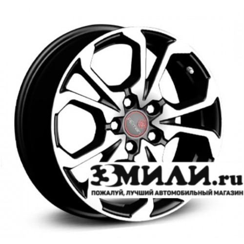 Диск 6.5x17 5x114.30 ET49 D67.10 Remain Creta R242 Черный с полированной лицевой поверхностью