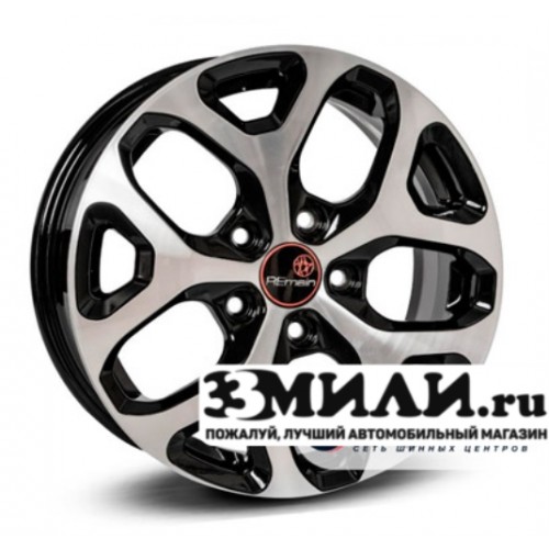 Диск 6.5x16 5x114.30 ET50 D66.10 Remain Kaptur R174 Черный с полированной лицевой поверхностью