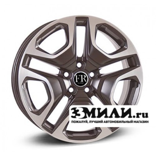 Диск x x114.3 ET40 D60.1 Replica FR TY0113 Черный матовый с полированной лицевой поверхностью
