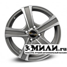 Диск 6.0x15 5x1000 ET38 D57.10 Tech Line 539 Антрацитовый с полированной лицевой поверхностью
