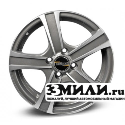 Диск 6.0x15 5x1000 ET38 D57.10 Tech Line 539 Антрацитовый с полированной лицевой поверхностью