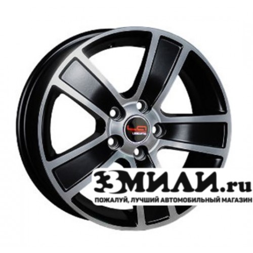 Диск 6.0x15 5x1000 ET38 D57.10 Top Driver SK17 Черный матовый с полированной лицевой поверхностью