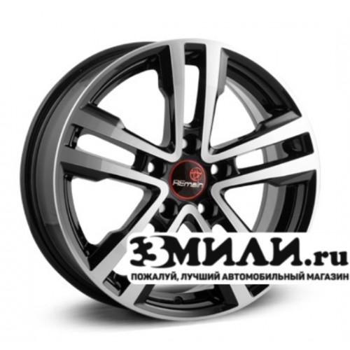 Диск 6.5x16 5x1120 ET46 D57.10 Vector B197 Черный с полированной лицевой поверхностью
