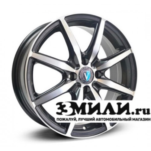 Диск 7.0x17 5x114.30 ET45 D67.10 Venti 1715 Черный с полированной лицевой поверхностью