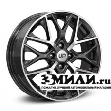 Диск 6.0x16 4x1000 ET41 D60.10 Wheels UP Up101 Черный с полированной лицевой поверхностью